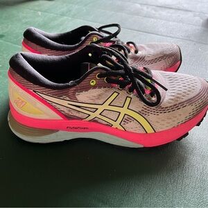 ASICS pink running shoes 6
